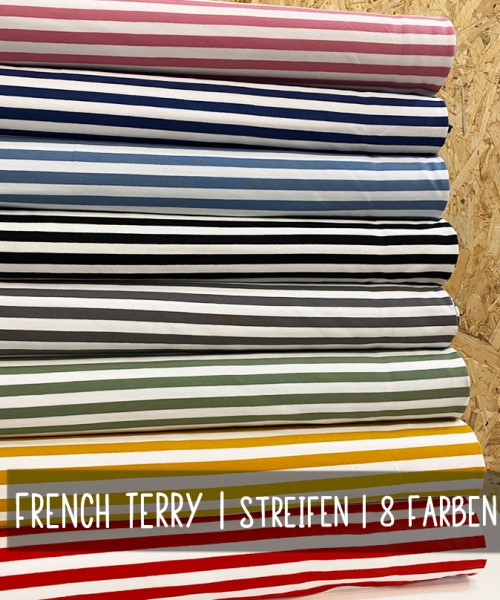 Frenchterry | Streifen | Ringel | 8 Farben