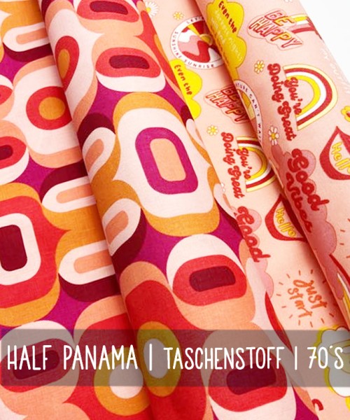 Half Panama | Taschenstoff | seventies | 2 Designs