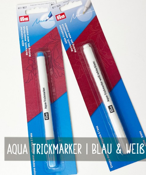 PRYM AQUA-Trickmarker | Markierstift | Weiß & Blau
