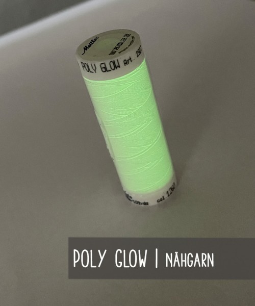 Poly Glow Nähgarn | fluoreszierend | Weiß
