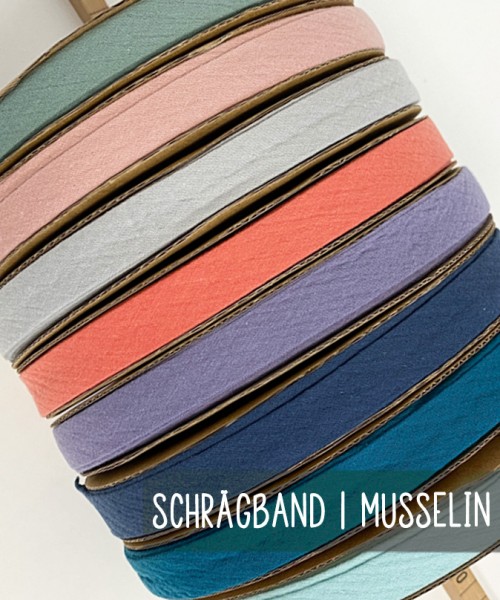 Schrägband | MUSSELIN | 8 Farben