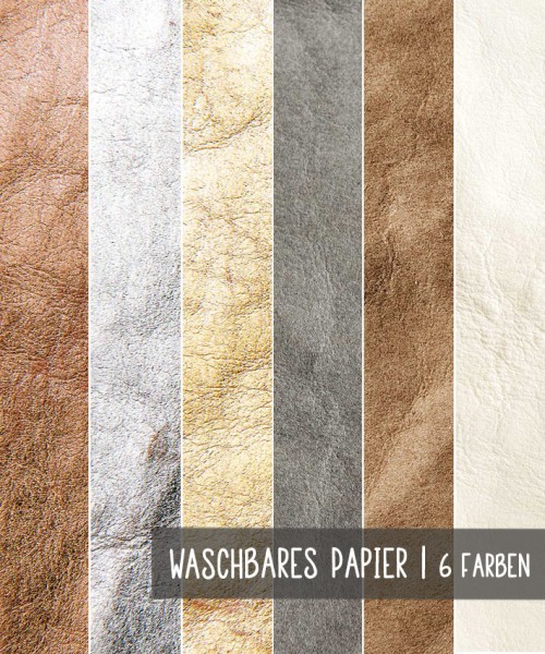 Waschbares Papier | 6 Farben