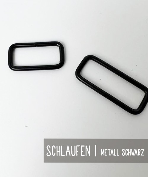 Schlaufe | Metallring | SCHWARZ | 30mm, 40 mm