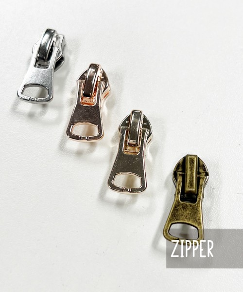 Zipper | silber, kupfer, gold, altgold