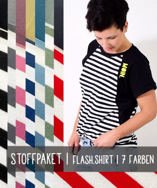 Nähpaket FLASH.shirt | Frenchterry | 7 Farbkombinationen