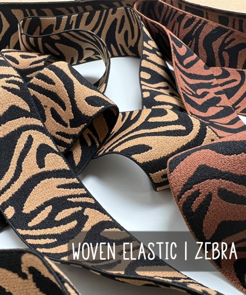 Gummiband | Woven Elastic | ZEBRA | 2 Farben
