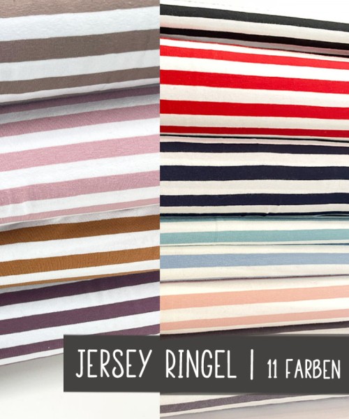 Jersey | Streifen | Ringel | 11 Farben