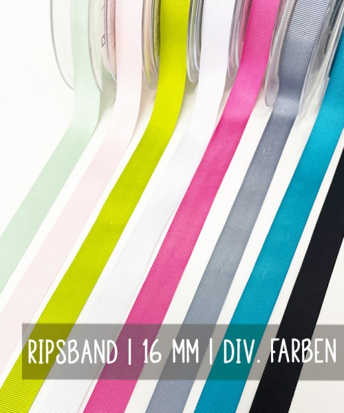 Ripsband | 8 Farben | 16 mm