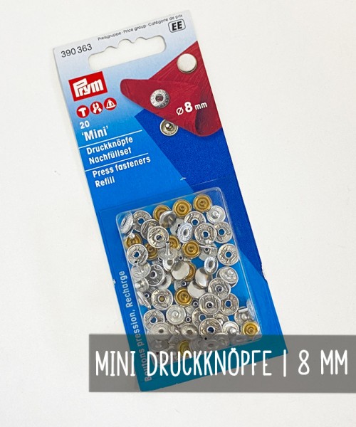 PRYM Mini Druckknöpfe | 8 mm | Nachfüllset