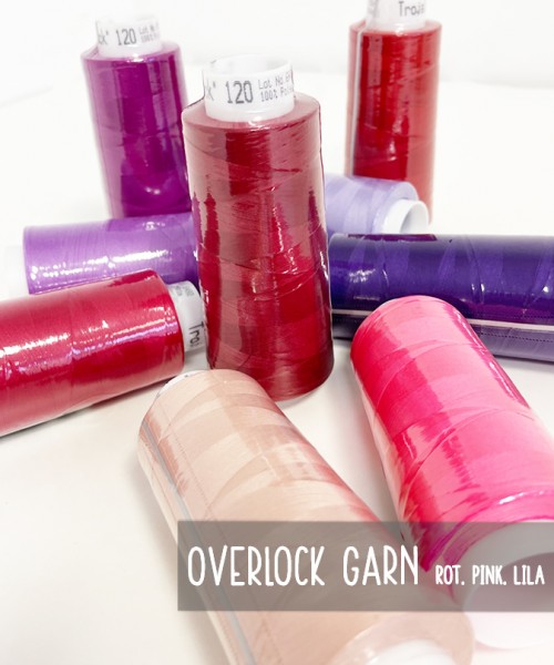 Trojalock | Overlock-Garn | Farbtöne: Rot, Pink, Lila