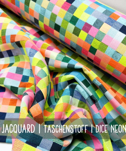 Jacquard Double Face | Taschenstoff | DICE NEON