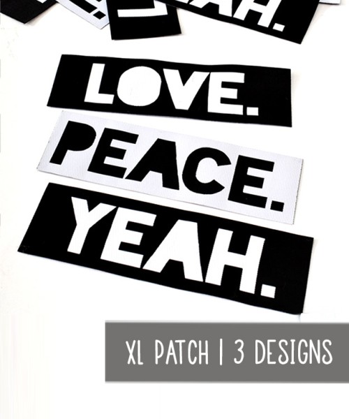 XL Patch | 15x5 cm | LOVE. PEACE. YEAH. |