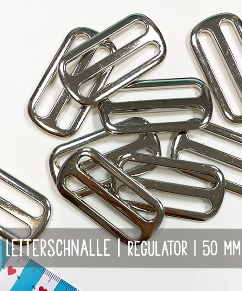 Leiterschnalle | Regulator | 50 mm breit | Silber