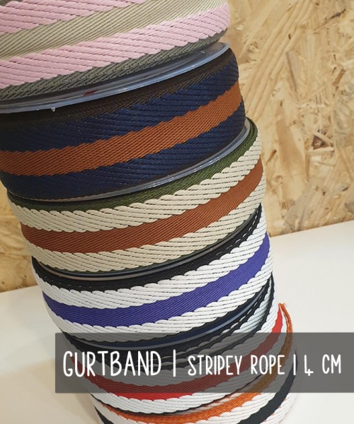 Gurtband | 4 cm breit | 6 Farben | STRIPEY ROPE