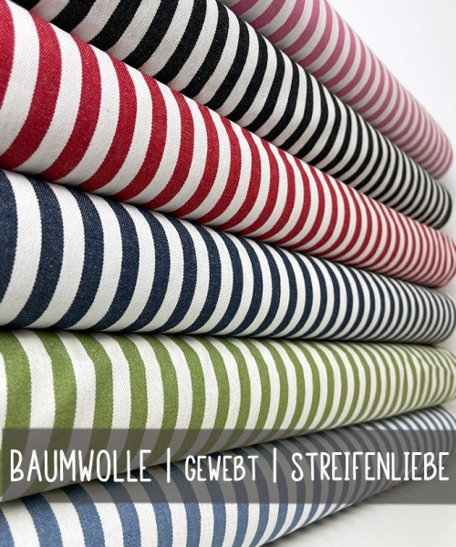 Baumwolle | gewebt | STREIFENLIEBE | 6 Farben