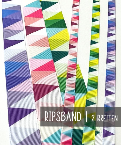 Ripsband | TRIANGLE | 3 Farben | 2 Breiten