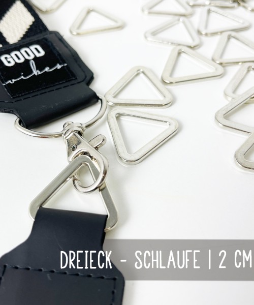 DREIECK - Schlaufe | "D-Ring" | 20 mm | Silber