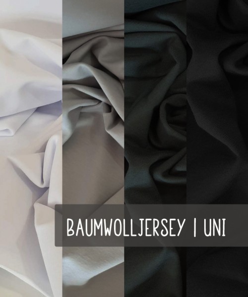 Baumwoll Jersey | Uni | 5 Farben