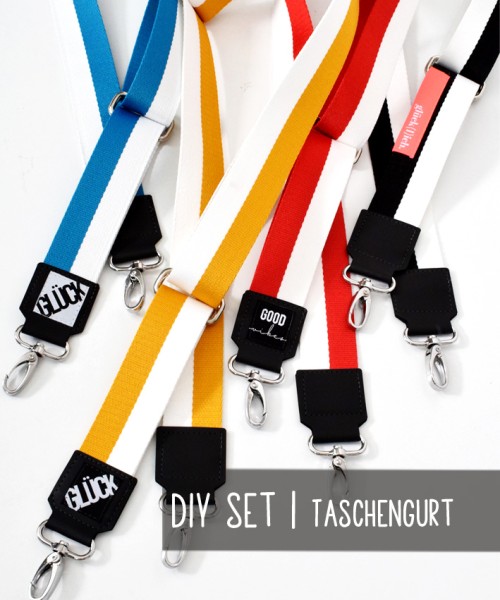 Materialpaket | DIY SET | Taschengurt | DOPPELSTREIFEN | 4 Farben