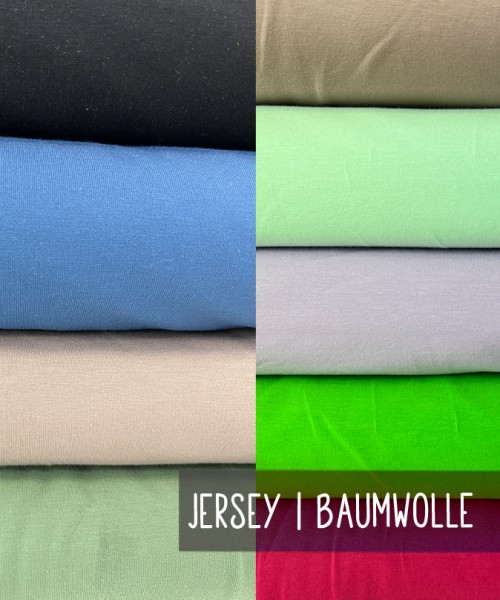 Baumwoll Jersey | Uni | div. Farben