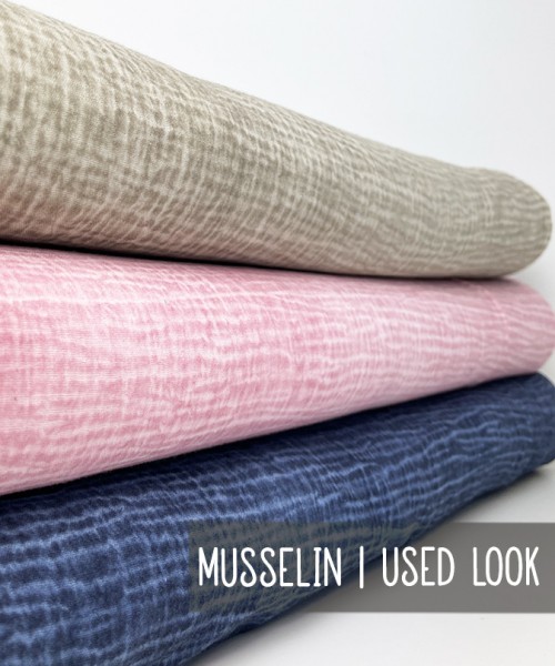 Musselin | USED LOOK | 3 Farben