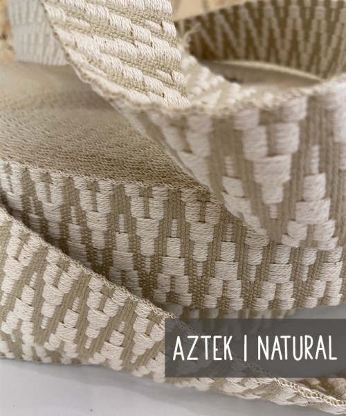 0,5 m Gurtband | 4 cm breit | AZTEC | Natural