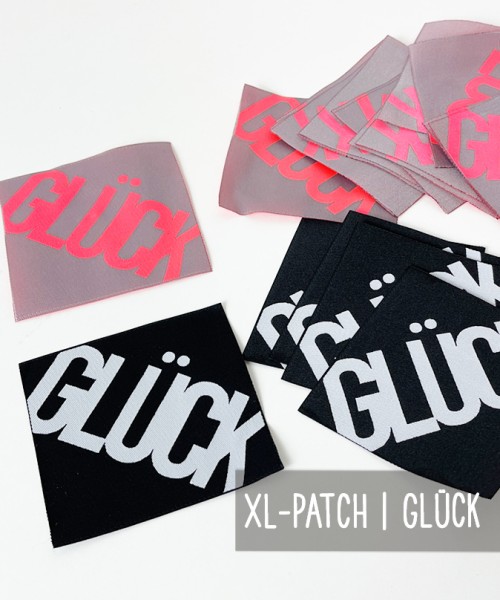 XL Patch | GLÜCK | 7x7 cm | 2 Farben