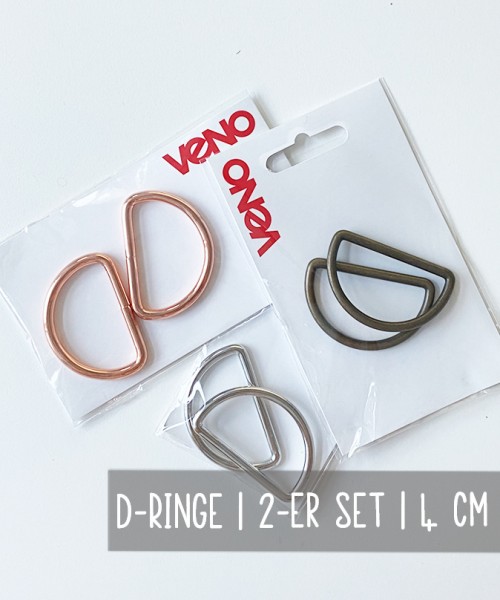D-Ring | 40 mm | 2-er Set | 3 Farben | VENO