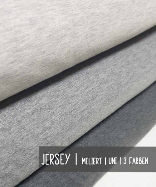 Baumwoll Jersey | Meliert | 3 Farben