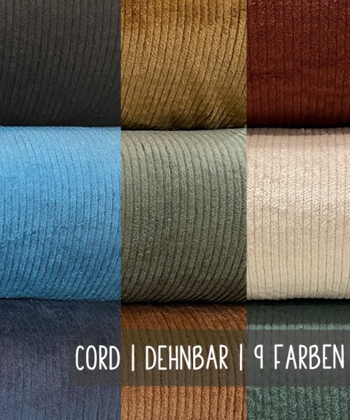 Cord | Breitcord | dehnbar | div. Farben