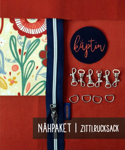 Nähpaket ZITTI.rucksack | Samt Rost | NP-5502