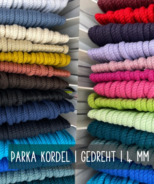 Parka-Kordel | GEDREHT | 4 mm